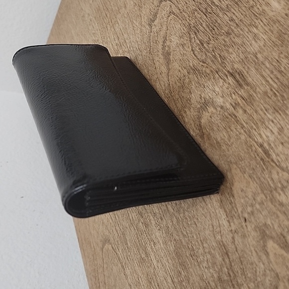 Franklin Covey Black Patent Leather Wallet with Tabs - Picture 2 of 12